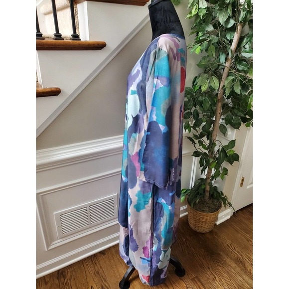 SHEIN Women Multicolor Polyester Round Neck Long Sleeve Maxi Dress Size X-Large - Picture 7 of 11